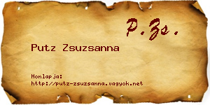 Putz Zsuzsanna névjegykártya