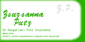 zsuzsanna putz business card